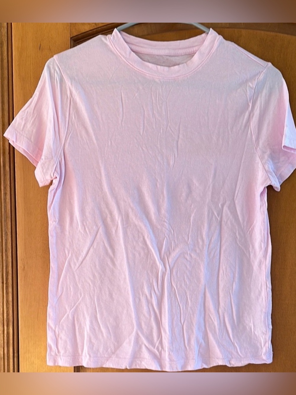 A New Day Light Pink Short Sleeve Crew Neck Tee Small